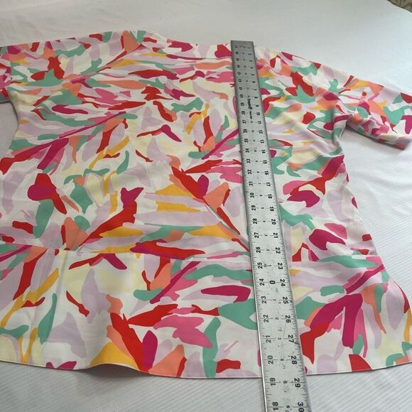 Crosby By Mollie Bunch Suzie Tunic Top Blouse In Water Lillies Size Medium - Picture 5 of 5